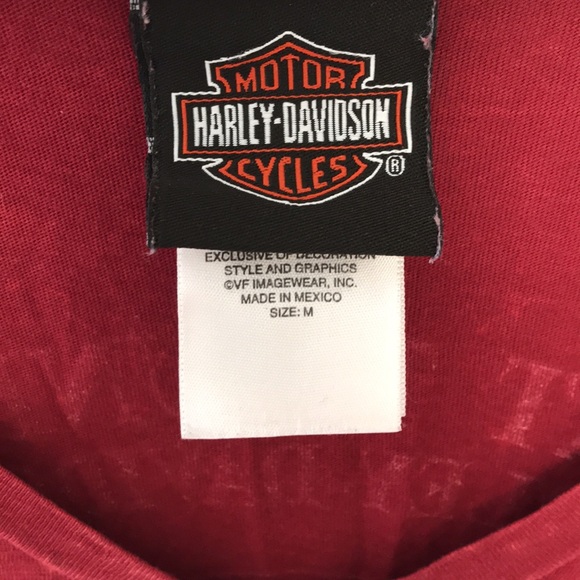 Harley Davidson Motorcycle Womens Fort Thunder Moore Oklahoma TShirt Medium - Picture 7 of 9